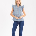  Floral V-Neck Blouse