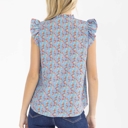  Floral V-Neck Blouse