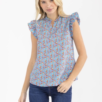 Floral V-Neck Blouse