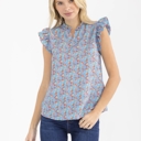  Floral V-Neck Blouse