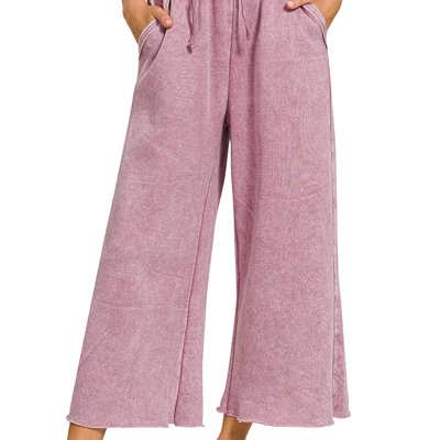 Snow Wash Fleece Sweatpants With Pockets