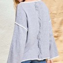 Contrast Pipping Oversize Solid Sweater