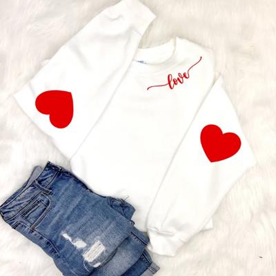 Valentine's Sweatshirt, Heart Elbow Patch Hoodie, Love Heart Sweatshirt, Heart Patches, Cute Valentine's Sweater