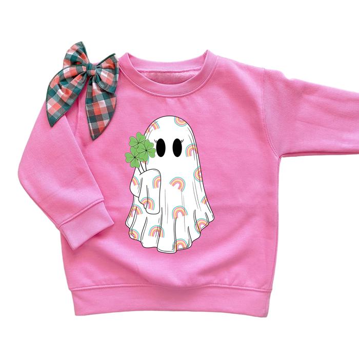 Shamrock Ghost Toddler St Patricks Day Sweatshirt