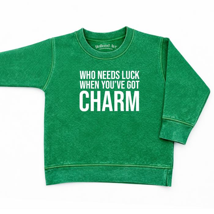Who Needs Luck | Boys St. Patrick's Day Sweatshirt