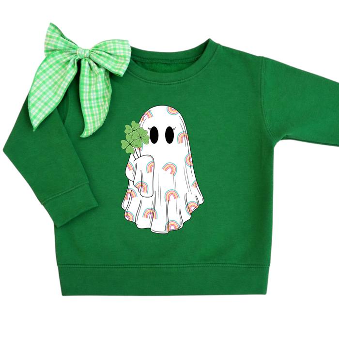 Shamrock Ghost Toddler St Patricks Day Sweatshirt