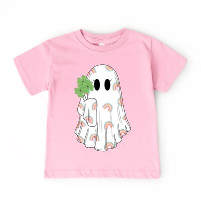 Shamrock Ghost Toddler Youth Girls St Patricks Day Shirt