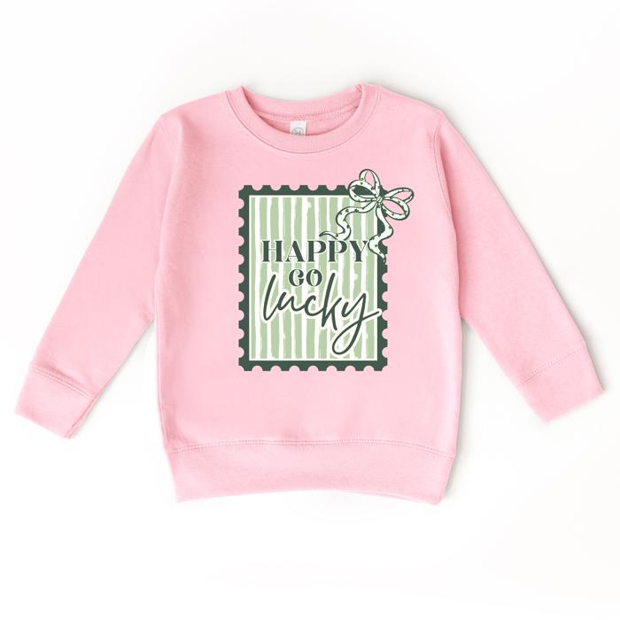 Happy Go Lucky | Girls St Patricks Day Sweatshirt