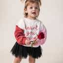  Toddler Valentines Day Heart Sweatshirt | Vday Gift for Girls