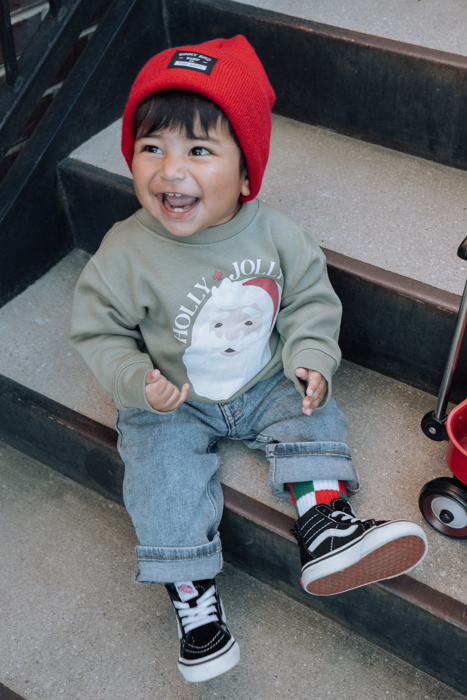 Holly Jolly Santa | Youth Christmas Sweatshirt