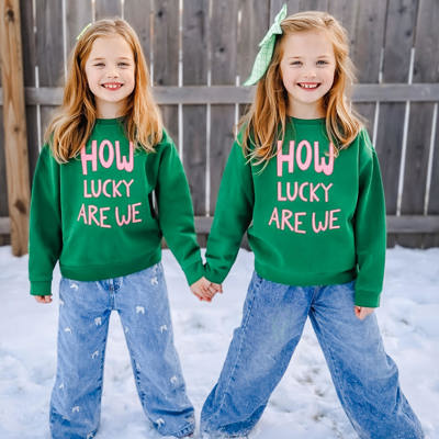 How Lucky | Girls St Patricks Day Sweatshirt