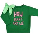 St. Patrick’s Day Girls Sweatshirt | How Lucky Are We Matching Sister & Best Friend Crewneck (Toddler Youth)