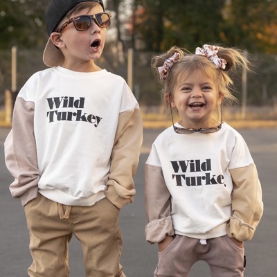 Wild Turkey | Baby Thanksgiving Sweatshirt