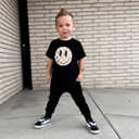  Checkered Smiley | Toddler + Youth Boys Tee