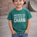  Who Needs Luck | Boys St Patricks Day Shirt