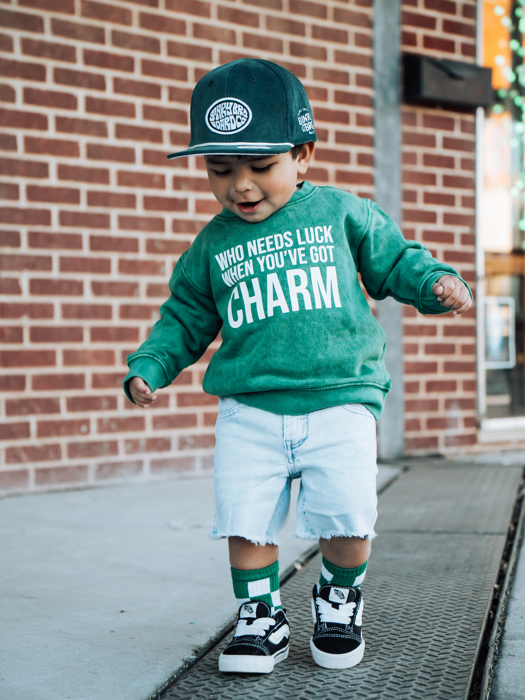 Who Needs Luck | Boys Toddler and Youth St. Patrick's Day Sweatshirt