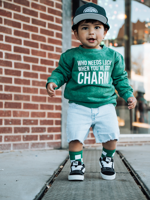 Who Needs Luck | Boys Toddler and Youth St. Patrick's Day Sweatshirt