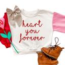  Toddler Valentines Day Heart Sweatshirt | Vday Gift for Girls