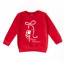  Santa Ribbon | Girls Christmas Sweatshirt | Toddler