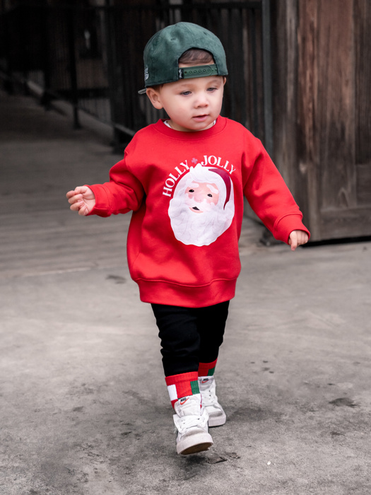 Holly Jolly Santa | Youth Christmas Sweatshirt