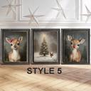 11x14 (ships rolled) Style 5 Oh Deer It's Christmas! Set Of 3 Prints