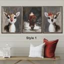  Oh Deer It's Christmas! Set Of 3 Prints