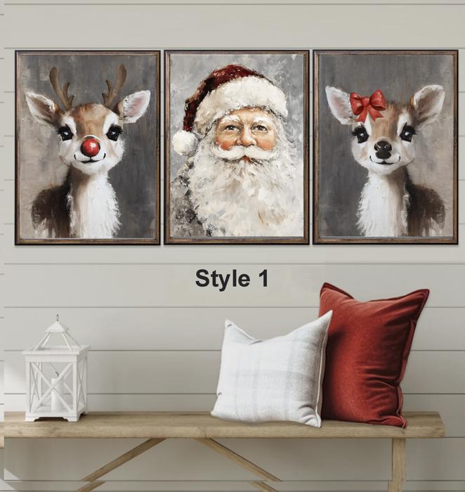 Oh Deer It's Christmas! Set Of 3 Prints