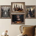 8x10 on 8.5x11 Paper 1. Stair Ghost Witching Hour Halloween Prints