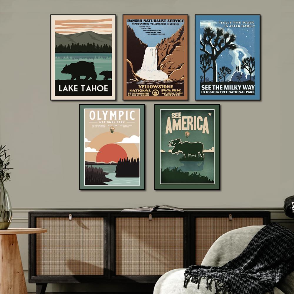 Nat'l Parks & Monuments-Vintage Travel Prints