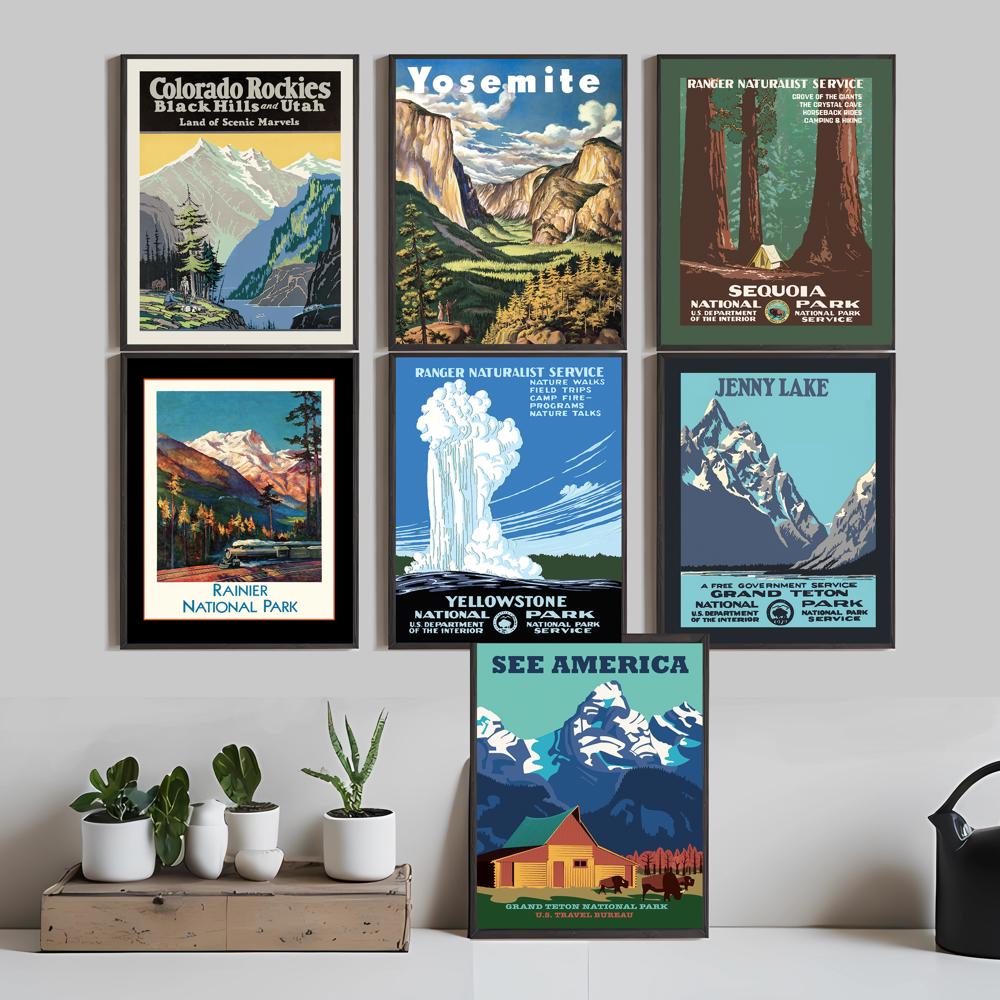 Nat'l Parks & Monuments-Vintage Travel Prints