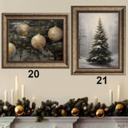 5x7 on 6x8 Paper 20. Golden Ornaments Quaint Christmas Heirloom Prints