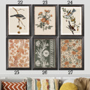 5x7 on 6x8 Paper 25. Worn Rust & Creme Vintage Textile Art Prints