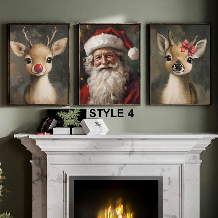 Oh Deer It's Christmas! Set Of 3 Prints