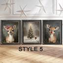  Oh Deer It's Christmas! Set Of 3 Prints