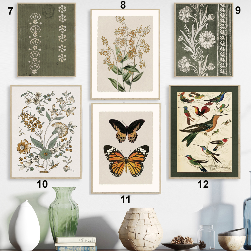 Vintage Textile Art Prints