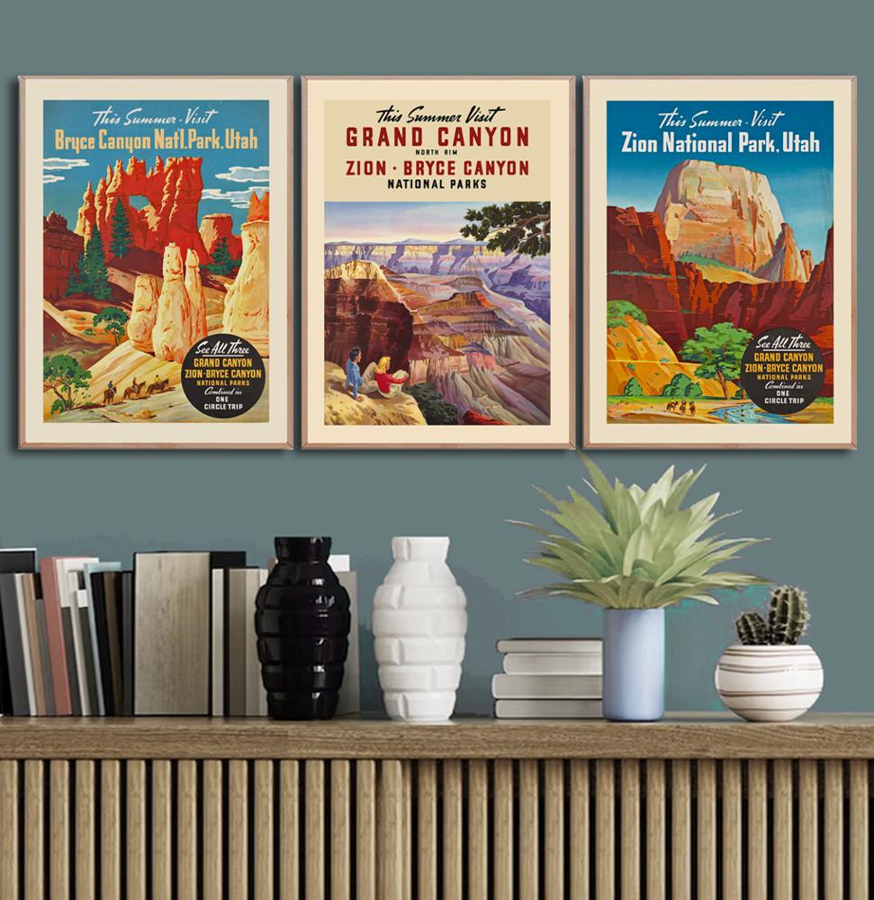 Nat'l Parks & Monuments-Vintage Travel Prints