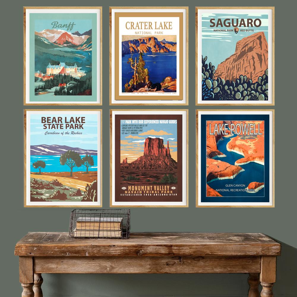 Nat'l Parks & Monuments-Vintage Travel Prints