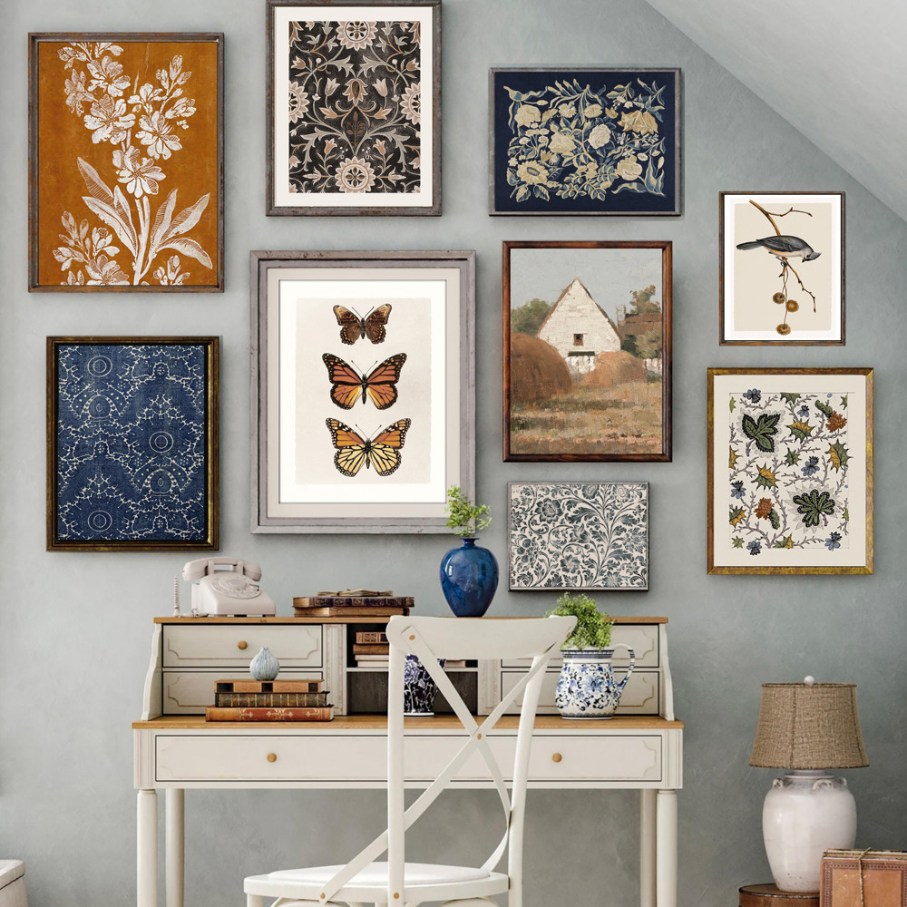 Vintage Textile Art Prints