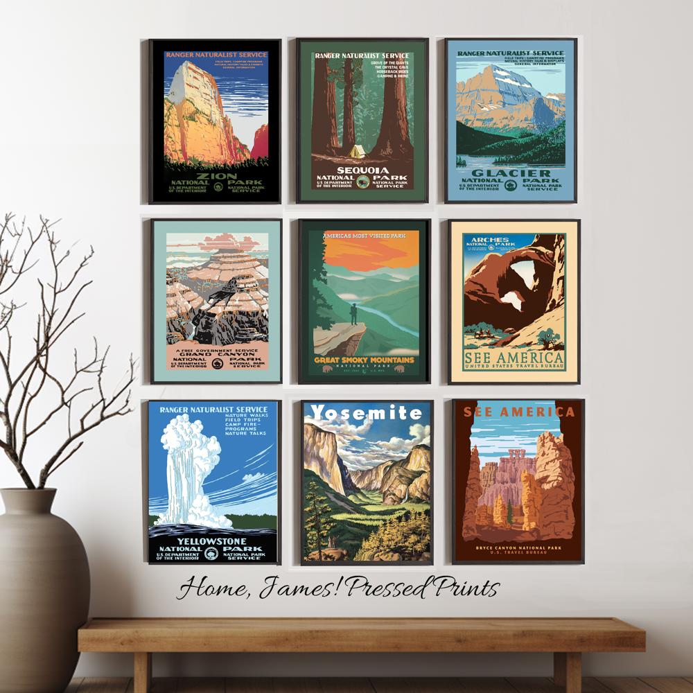 Nat'l Parks & Monuments-Vintage Travel Prints