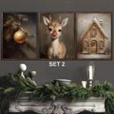  Set Of 3-Oh Deer It's Christmas! Prints