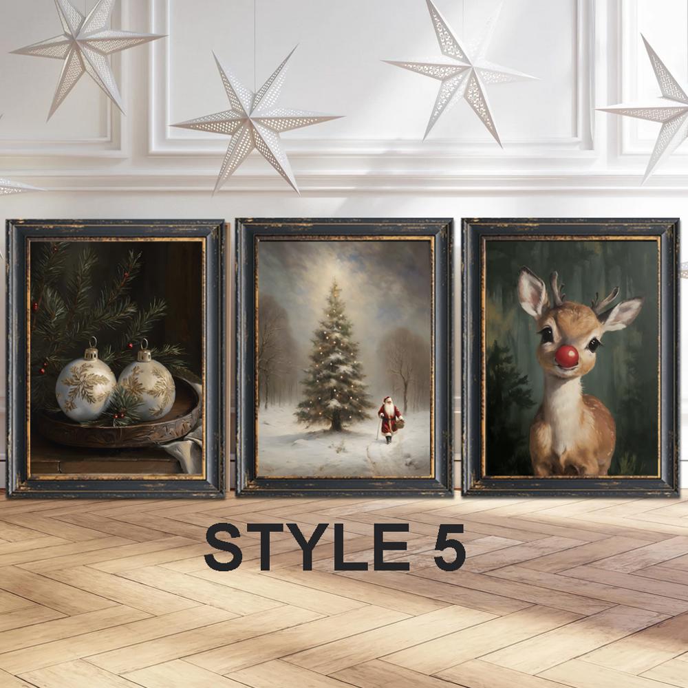 Set Of 3-Oh Deer It's Christmas! Prints