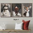  Set Of 3-Oh Deer It's Christmas! Prints