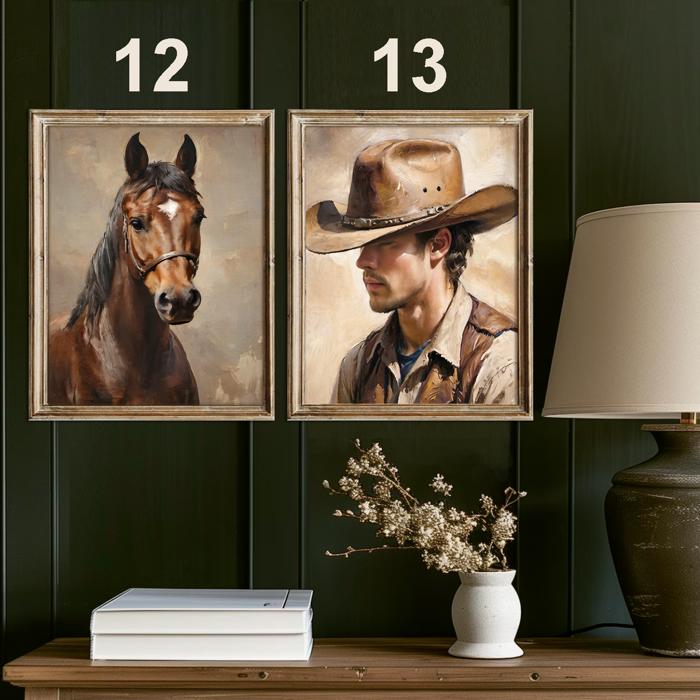 Cowboy Wild Retro Art Prints