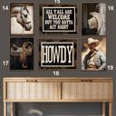  Cowboy Wild Retro Art Prints