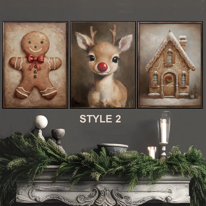 Oh Deer It's Christmas! Set Of 3 Prints