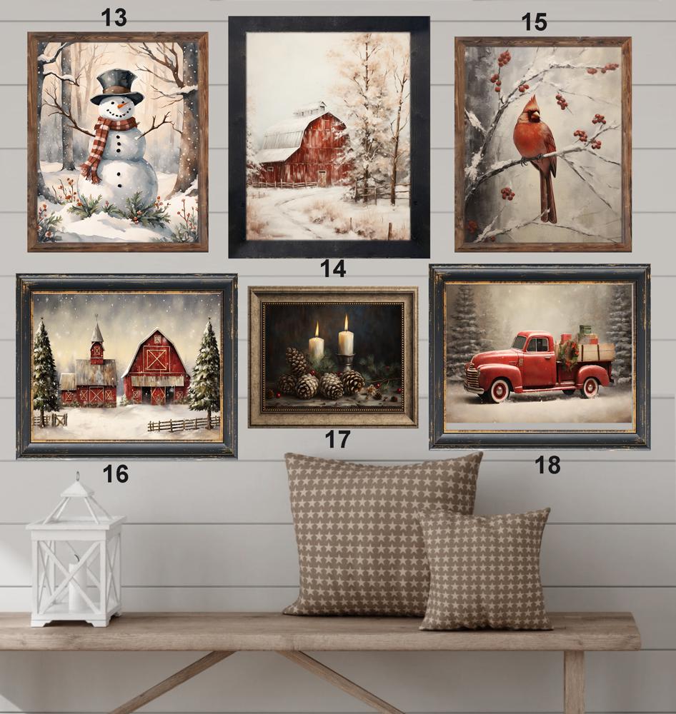 Home For Christmas Vintage Prints