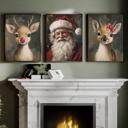  Oh Deer It's Christmas! Set Of 3 Prints