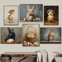  Spring & Easter Vintage Prints-Bunnies & Blossoms