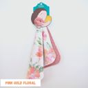 Pink Gold Floral Premium Baby & Toddler Mini Minky Blanket