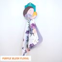 Purple Blush Floral Premium Baby & Toddler Mini Minky Blanket